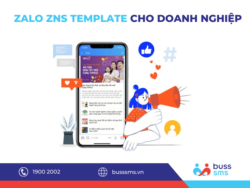 Zalo ZNS Template cho doanh nghiệp